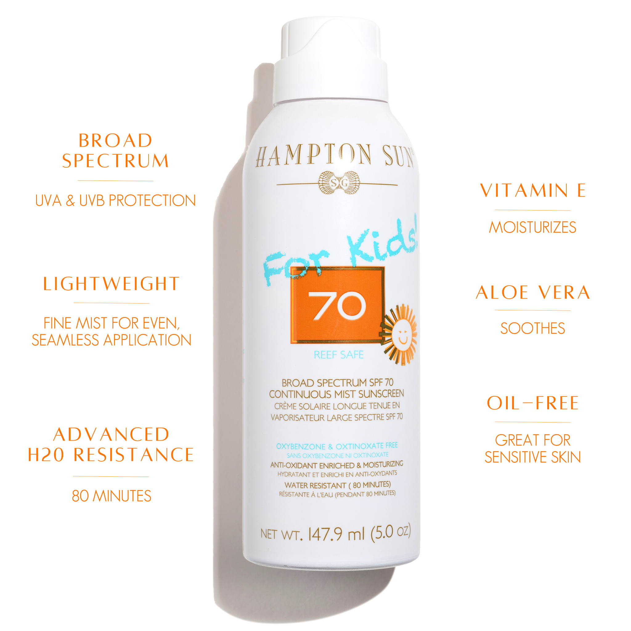SPF 70 Continuous Mist Sunscreen for Kids