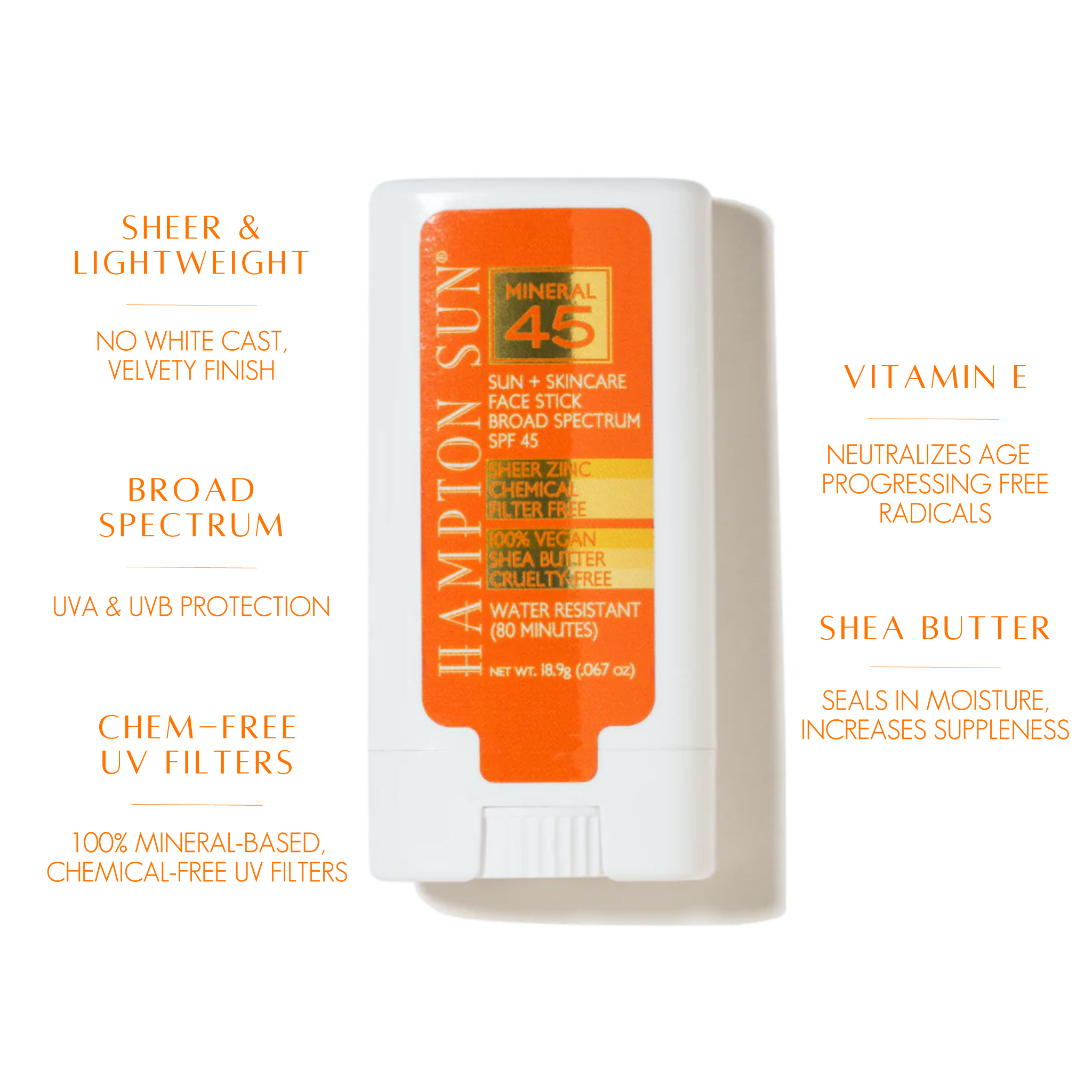 SPF 45 Mineral Sunscreen Face Stick