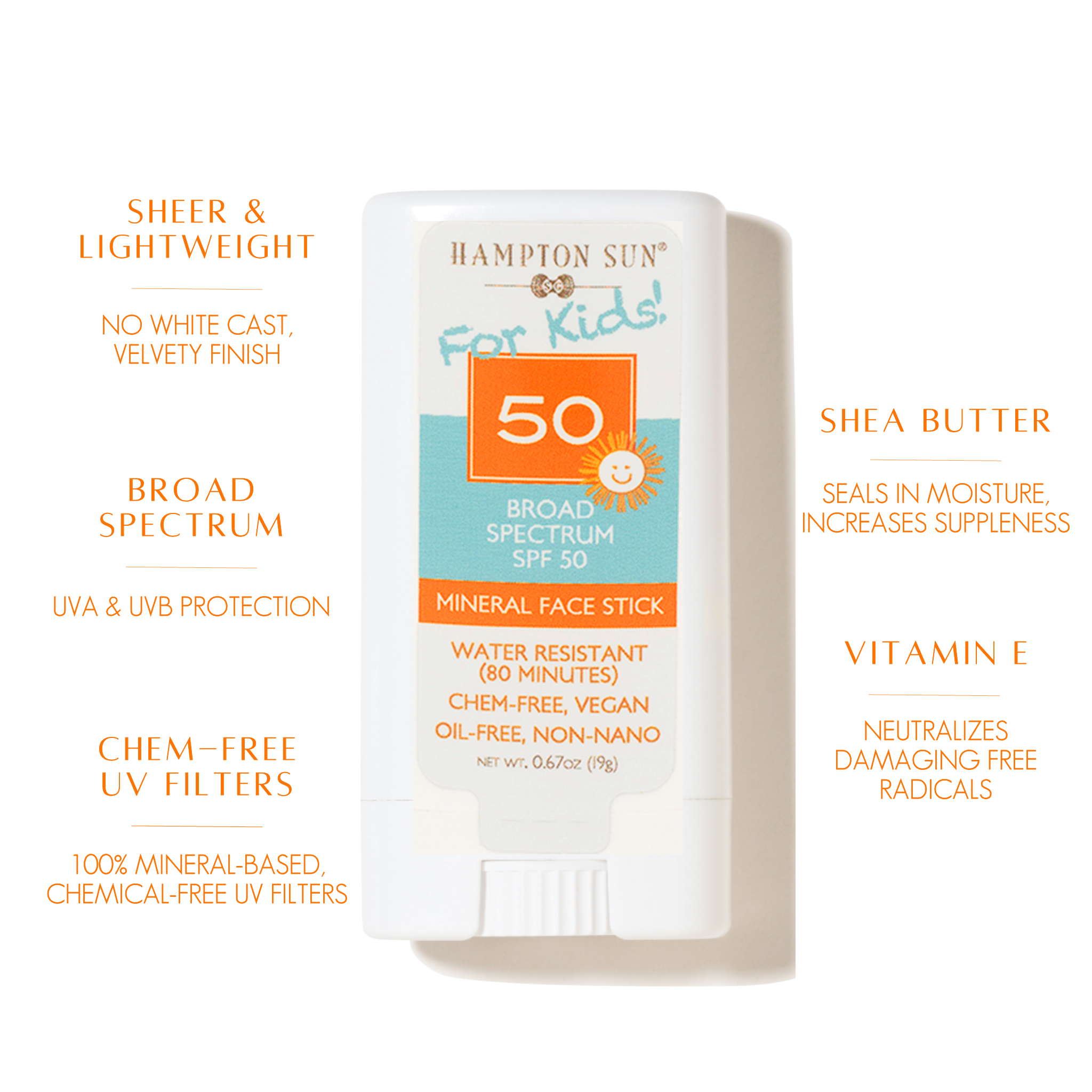 SPF 50 Mineral Face Stick for Kids